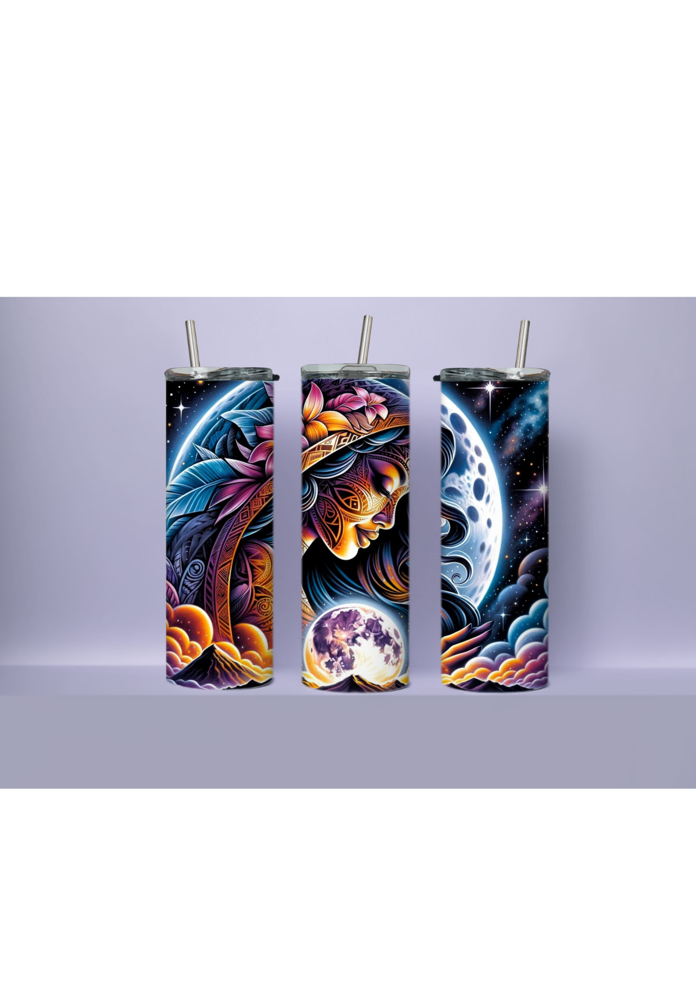 Celestial Guardian: Maori Moon Goddess Tumbler