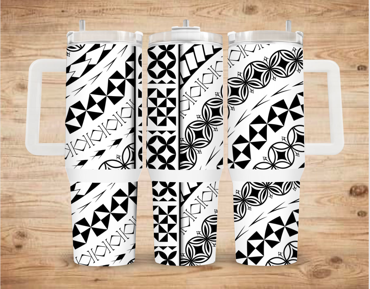 Black and White Island print