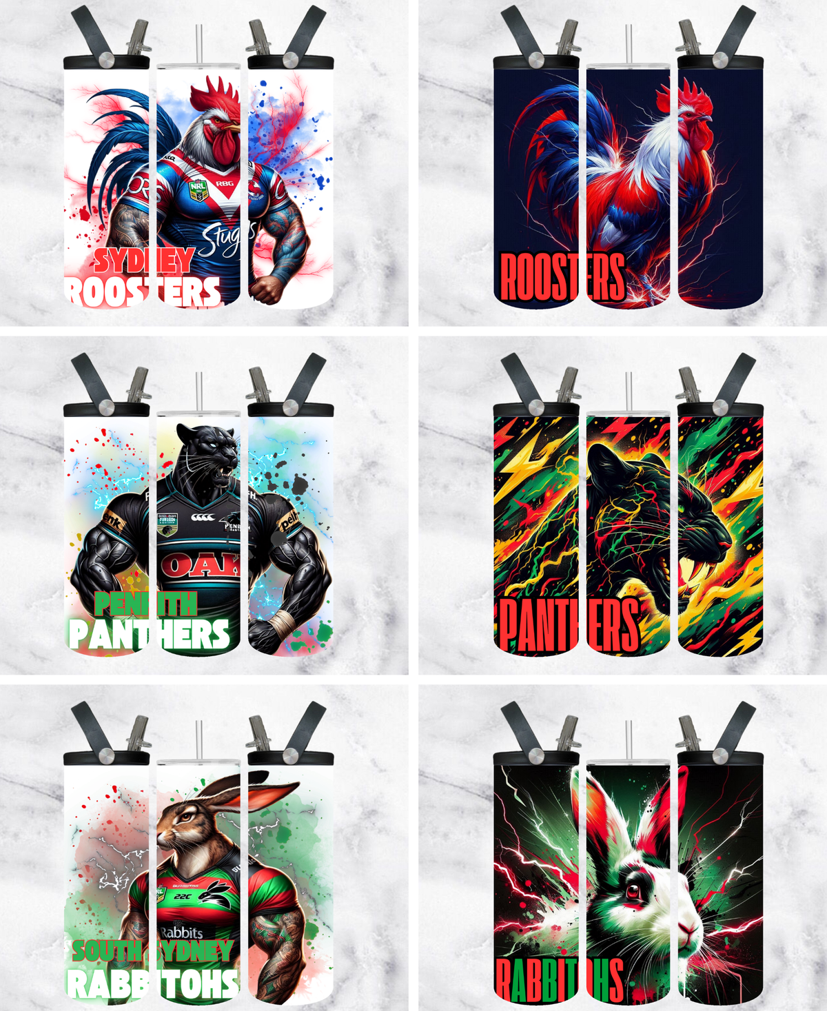 NRL FOOTY INSPIRED TEAM DRINK BOTTLES