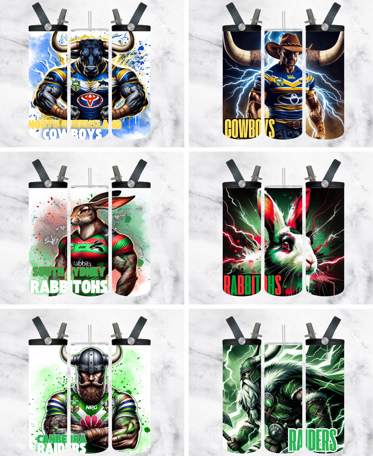 NRL FOOTY INSPIRED TEAM DRINK BOTTLES