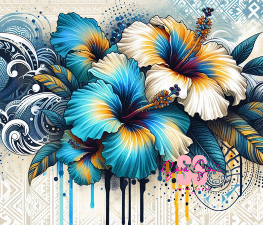 Hibiscus drip tribal